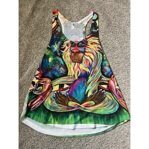 Electro Threads Rafiki Monkey Colorful Tank Top Sleeveless Extra Large F7